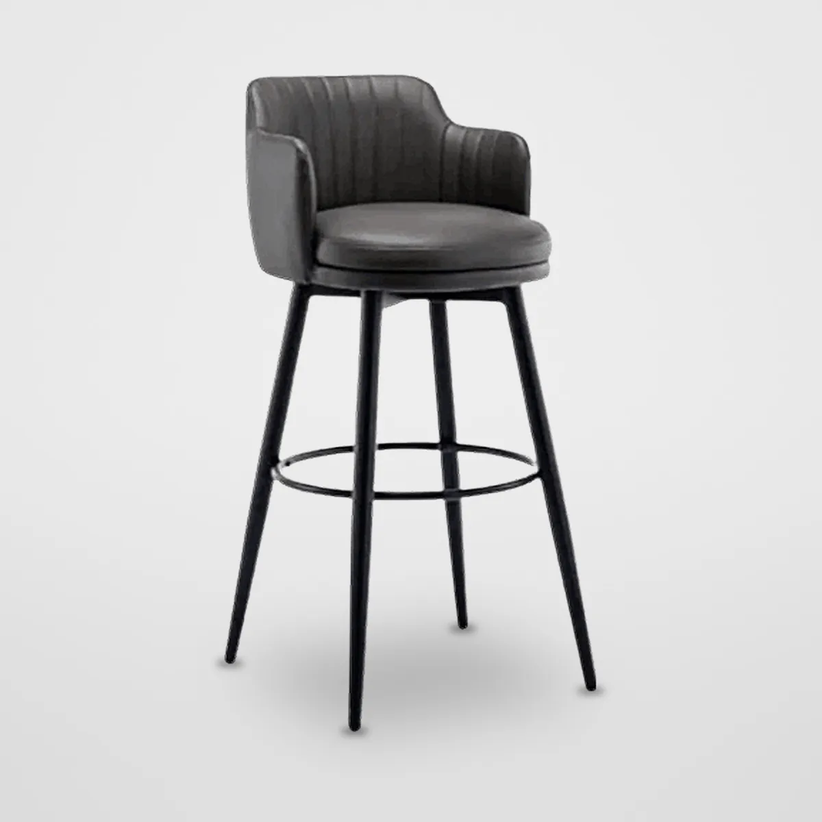 Fixed Leatherette Bar Stool CZ-B-035 – view 2