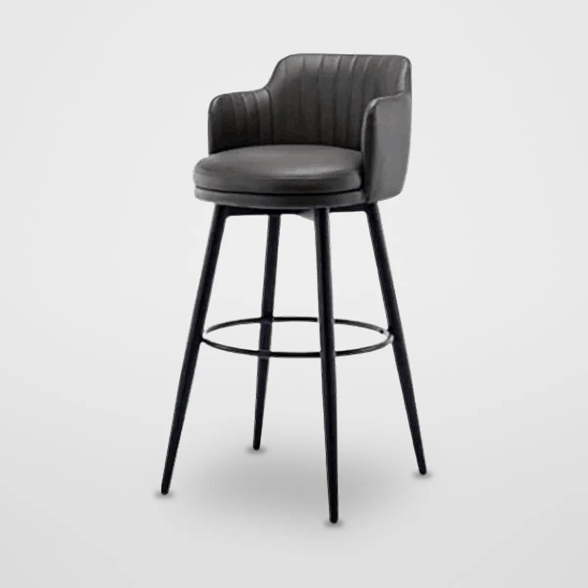 Fixed Leatherette Bar Stool CZ-B-035 – view 3