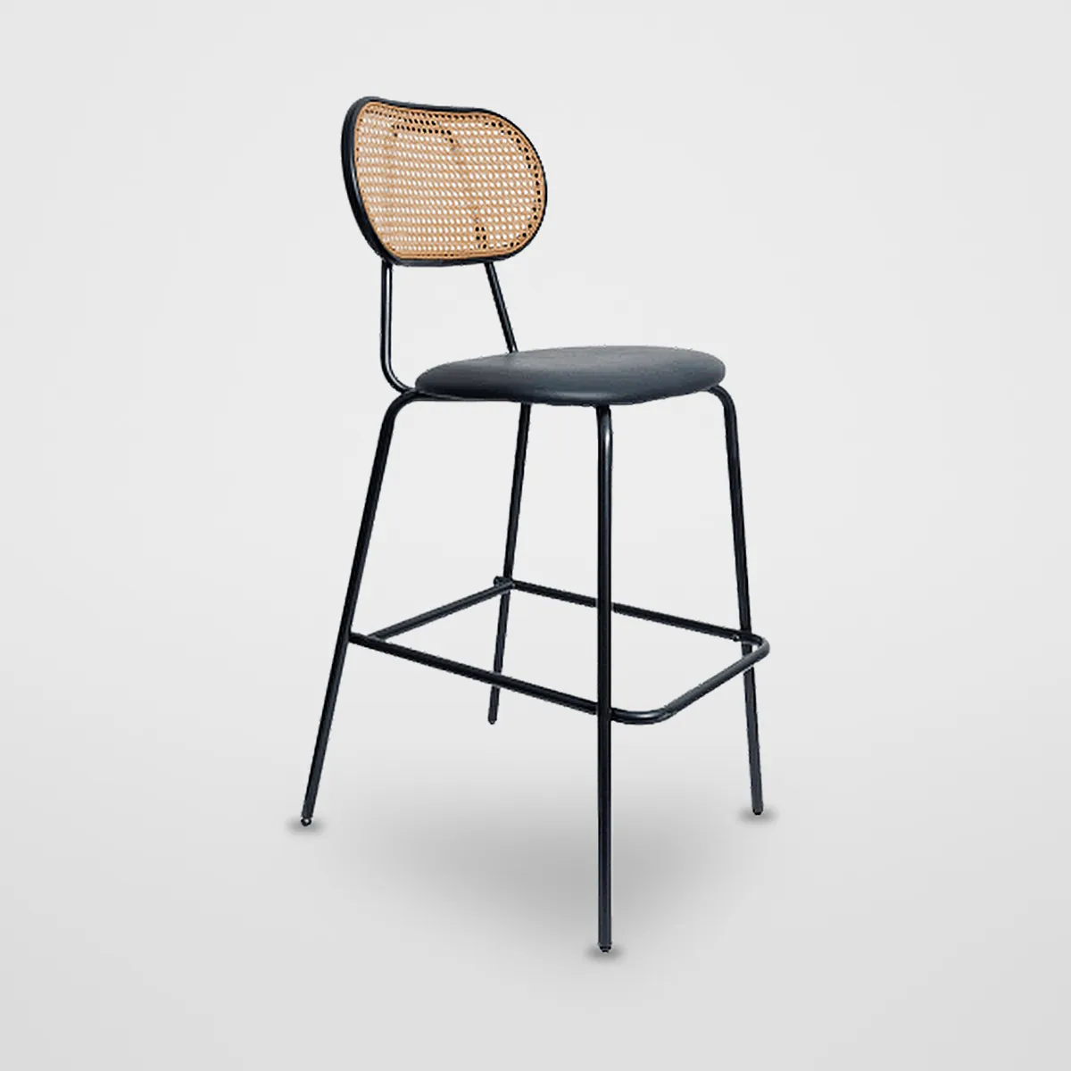 Fixed Rattan Bar Stool CZ-B-038