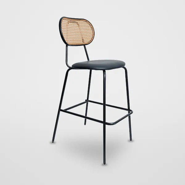 Fixed Rattan Bar Stool CZ-B-038