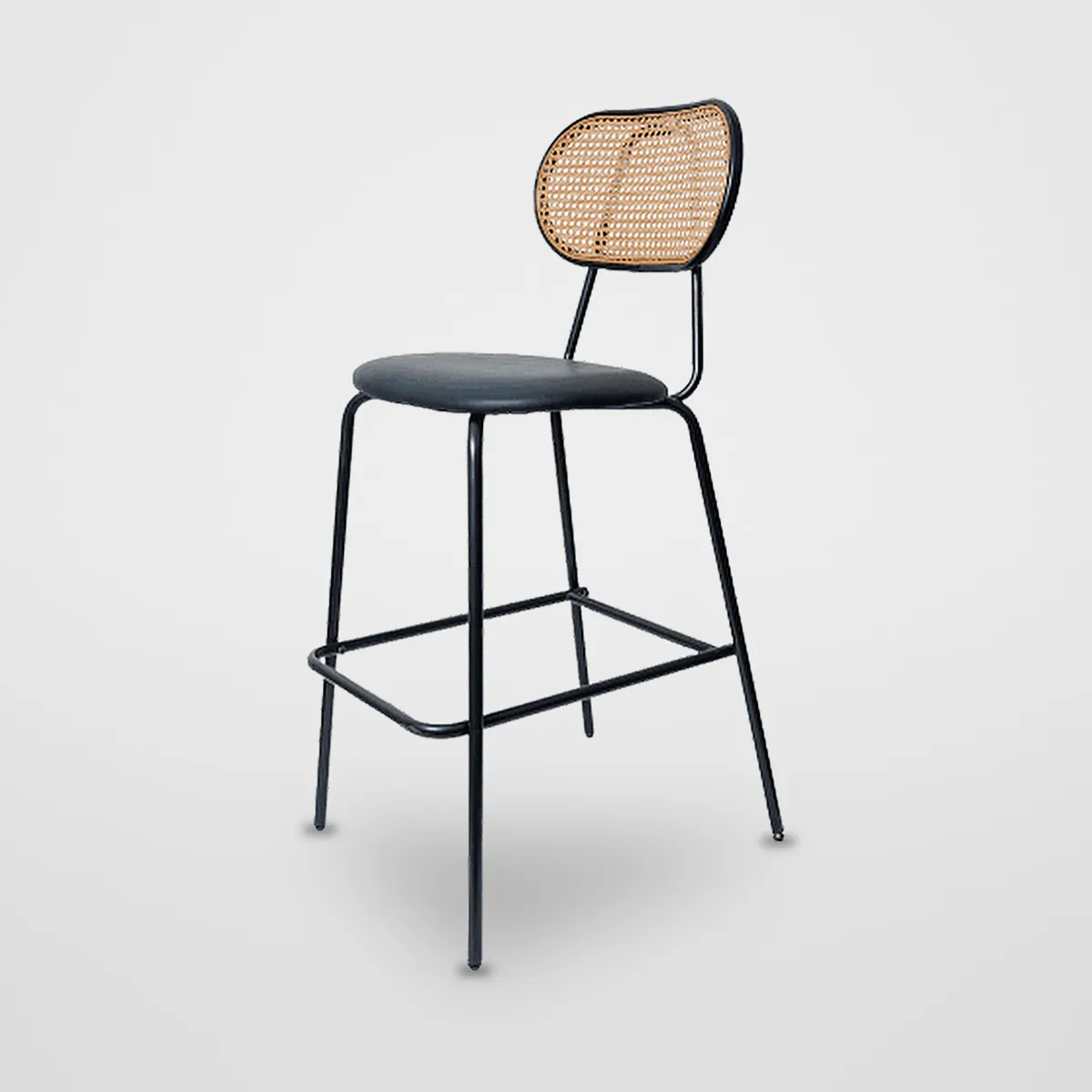 Fixed Rattan Bar Stool CZ-B-038 – view 3