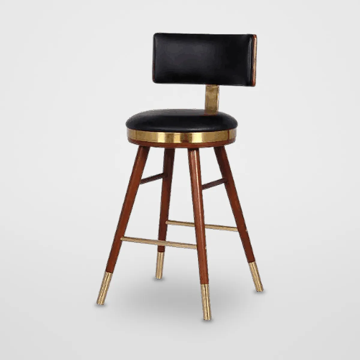 Fixed Leatherette Bar Stool CZ-B-075 – view 2