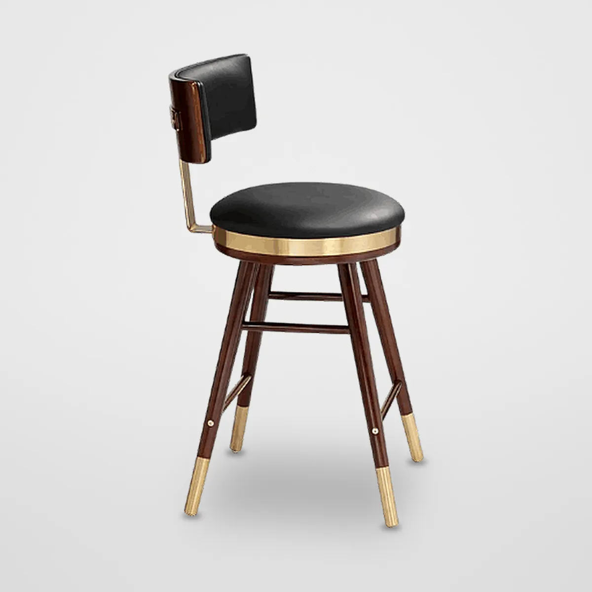 Fixed Leatherette Bar Stool CZ-B-075 – view 3