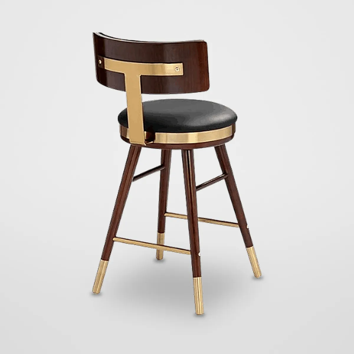 Fixed Leatherette Bar Stool CZ-B-075 – view 6