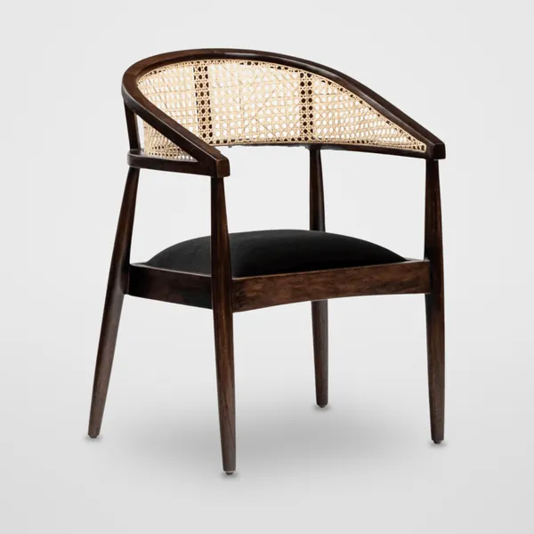 Cane Upholstered Dining Chair CZ-D-048